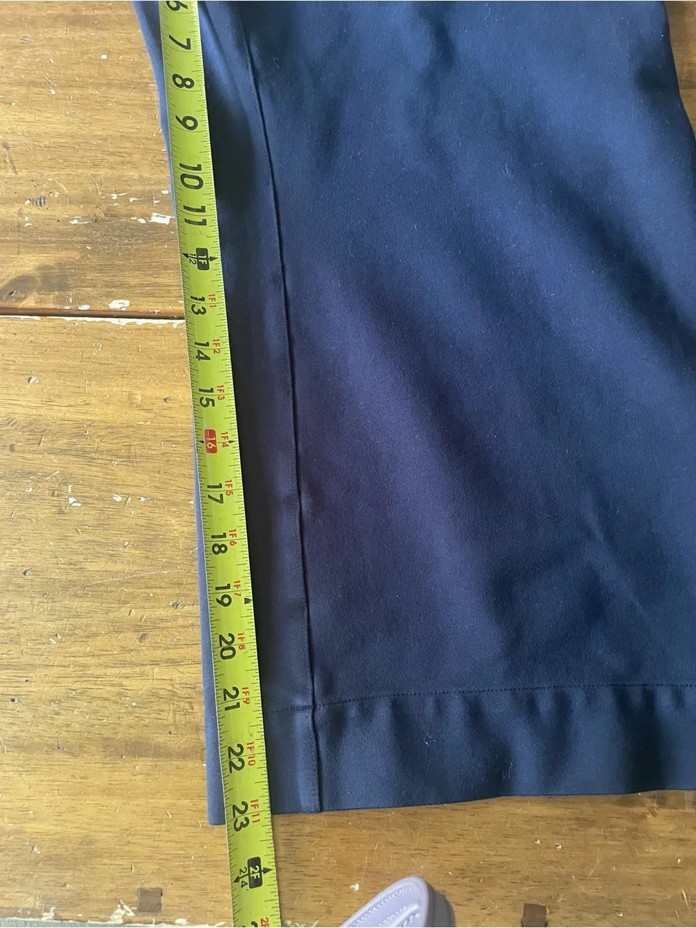 Quince Ponte Wide Leg Cropped Pants Navy Blue Size 16 EUC - Picture 11 of 14